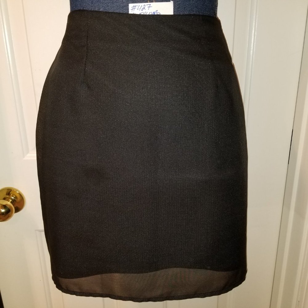 #427 Jay Jacobs Black Mini 16.5" Long Skirt Sz. 3,